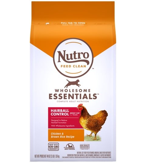 Nutro Wholesome Essentials Hairball Control Chicken & Brown Rice Recipe Dry Cat Food