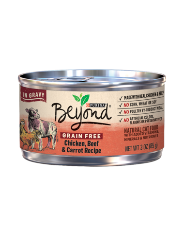 Purina Beyond Grain Free Chicken, Beef & Carrot Recipe In Gravy Wet Cat Food