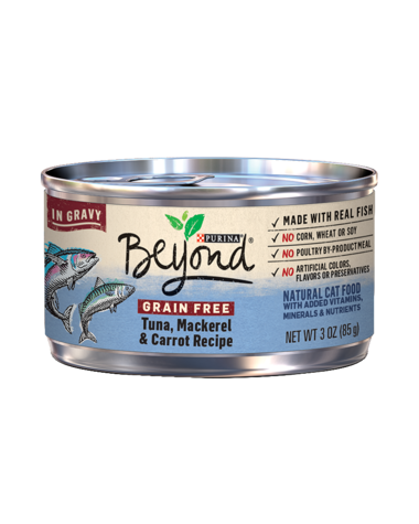 Purina Beyond Grain Free Tuna, Mackerel & Carrot Recipe In Gravy Wet Cat Food