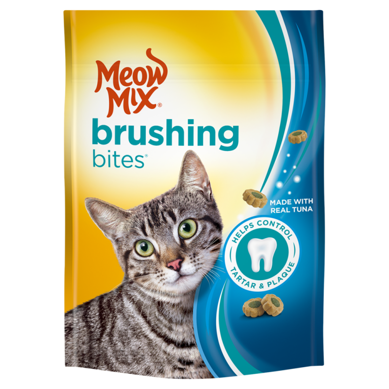 Meow Mix Brushing Bites Real Tuna Dental Cat Treats