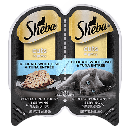 Sheba Cuts in Gravy Delicate Whitefish & Tuna Entrée Wet Cat Food