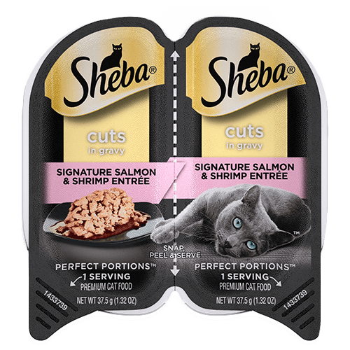 Sheba Cuts in Gravy Signature Salmon & Shrimp Entrée Wet Cat Food