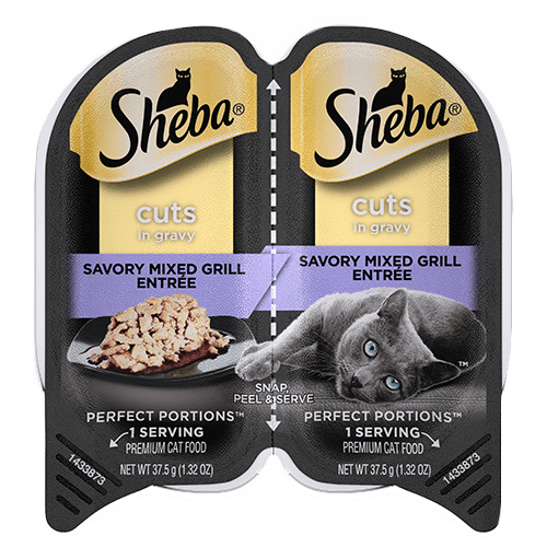 Sheba Cuts in Gravy Savory Mixed Grill Entrée Wet Cat Food