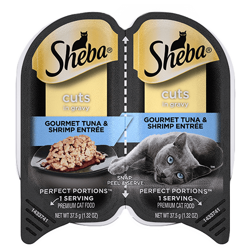 Sheba Cuts in Gravy Gourmet Tuna & Shrimp Entrée Wet Cat Food
