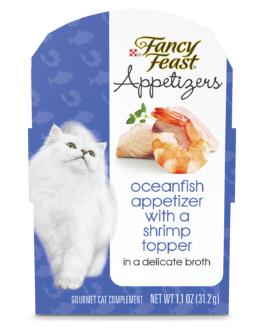 Fancy Feast Appetizers Oceanfish With A Shrimp Topper In Broth Wet Cat Food