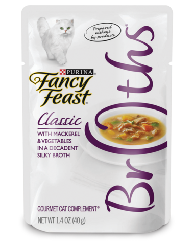 Fancy Feast Broths Classic With Mackerel & Vegetables Wet Cat Food