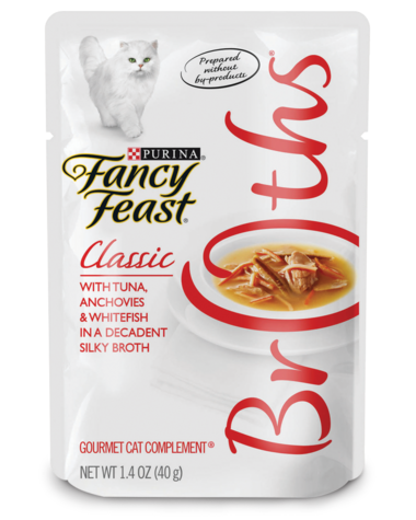 Fancy Feast Broths Classic With Tuna, Anchovies & Whitefish Wet Cat Food