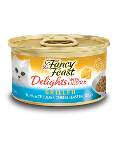 Fancy Feast Delights With Cheddar Grilled Tuna & Cheddar Cheese Feast In Gravy Wet Cat Food