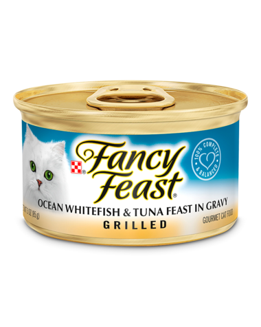Fancy Feast Grilled Ocean Whitefish & Tuna Feast In Gravy Wet Cat Food