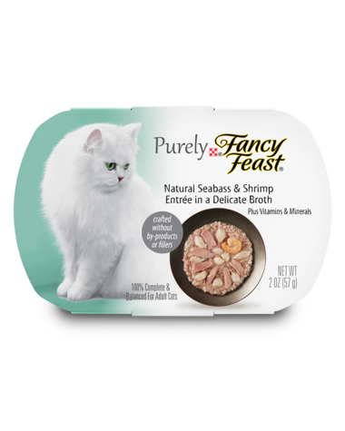 Fancy Feast Purely Natural Seabass & Shrimp Entrée In Broth Wet Cat Food