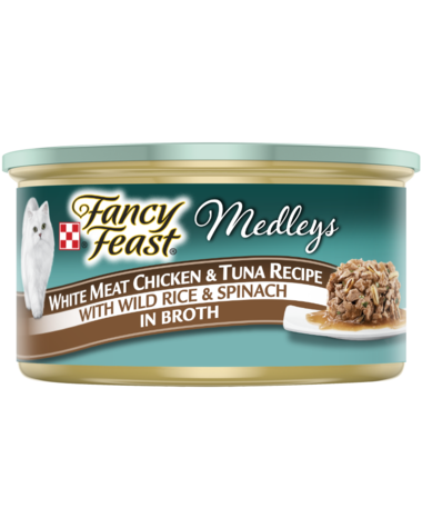 Fancy Feast Medleys White Meat Chicken & Tuna Recipe With Wild Rice & Spinach In Broth Wet Cat Food