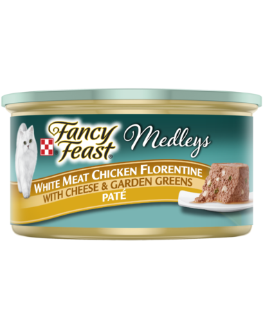 Fancy Feast Medleys White Meat Chicken Florentine With Cheese & Garden Greens Paté Wet Cat Food