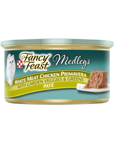 Fancy Feast Medleys White Meat Chicken Primavera With Garden Veggies & Greens Paté Wet Cat Food