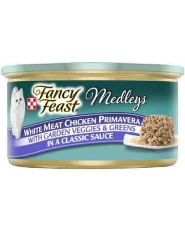 Fancy Feast Medleys White Meat Chicken Primavera With Garden Veggies & Greens In Sauce Wet Cat Food