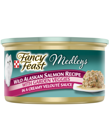 Fancy Feast Medleys Wild Alaskan Salmon Recipe With Garden Veggies In Sauce Wet Cat Food
