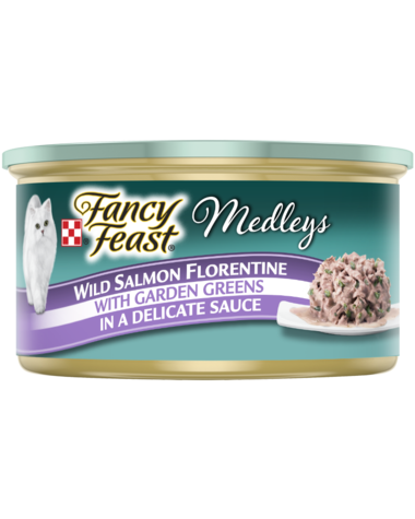 Fancy Feast Medleys Wild Salmon Florentine With Garden Greens In Sauce Wet Cat Food