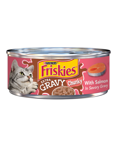 Friskies Extra Gravy Chunky Salmon In Savory Gravy Wet Cat Food