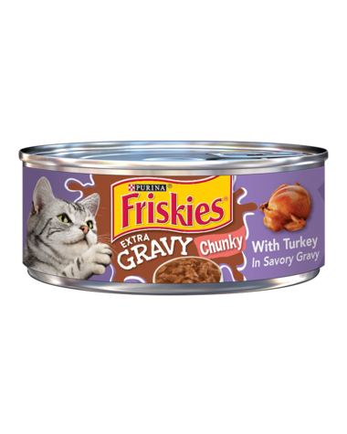 Friskies Extra Gravy Chunky Turkey In Savory Gravy Wet Cat Food