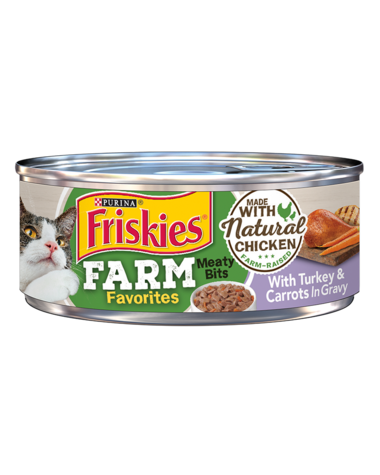 Friskies Farm Favorites Meaty Bits Turkey & Carrots In Gravy Wet Cat Food