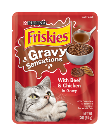 Friskies Gravy Sensations Beef & Chicken In Gravy Wet Cat Food
