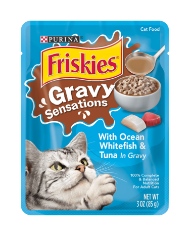 Friskies Gravy Sensations Ocean Whitefish & Tuna In Gravy Wet Cat Food