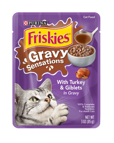 Friskies Gravy Sensations Turkey & Giblets In Gravy Wet Cat Food