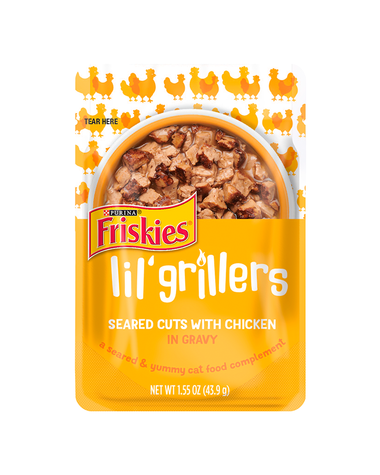 Friskies Lil’ Grillers Seared Cuts With Chicken In Gravy Wet Cat Food