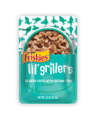 Friskies Lil’ Grillers Seared Cuts With Ocean Fish In Gravy Wet Cat Food