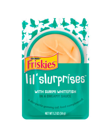 Friskies Lil’ Slurprises Surimi Whitefish In Sauce Wet Cat Food