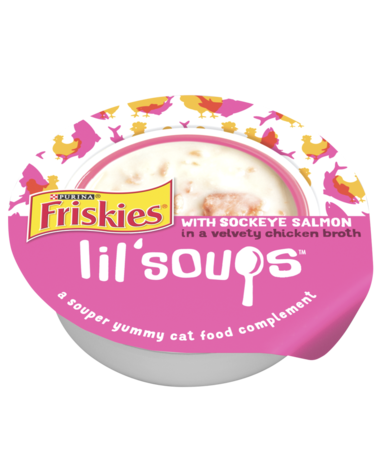 Friskies Lil’ Soups Sockeye Salmon In Chicken Broth Wet Cat Food