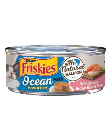 Friskies Ocean Favorites Salmon, Brown Rice & Peas Paté Wet Cat Food