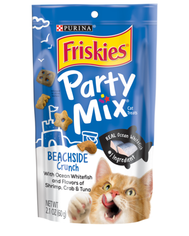 Friskies Party Mix Beachside Ocean Whitefish, Shrimp, Crab & Tuna Crunchy Cat Treats