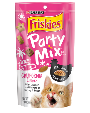 Friskies Party Mix California Chicken, Turkey & Bacon Crunchy Cat Treats
