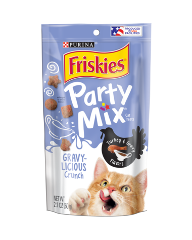 Friskies Party Mix Gravy-licious Turkey & Gravy Crunchy Cat Treats