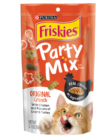 Friskies Party Mix Original Chicken, Liver & Turkey Crunchy Cat Treats