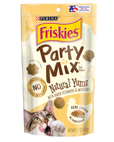 Friskies Party Mix Natural Yums Real Chicken Cat Treats