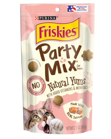 Friskies Party Mix Natural Yums Real Salmon Cat Treats
