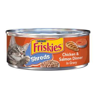 Friskies Shreds Chicken & Salmon Dinner In Gravy Wet Cat Food