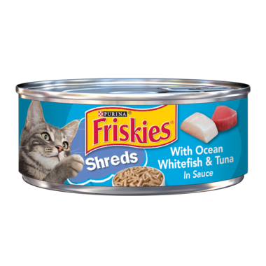 Friskies Shreds Ocean Whitefish & Tuna In Sauce Wet Cat Food