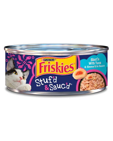 Friskies Stuf’d & Sauc’d Blast’n With Tuna & Simmer’d In Sauce Wet Cat Food