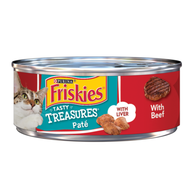 Friskies Tasty Treasures Beef Paté With Liver Wet Cat Food