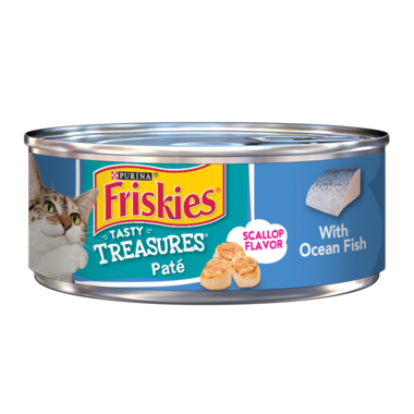 Friskies Tasty Treasures Ocean Fish Paté With Scallop Flavor Wet Cat Food