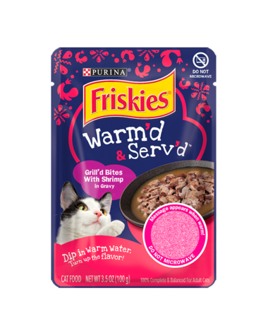 Friskies Warm’d & Serv’d Grill’d Bites Shrimp In Gravy Wet Cat Food