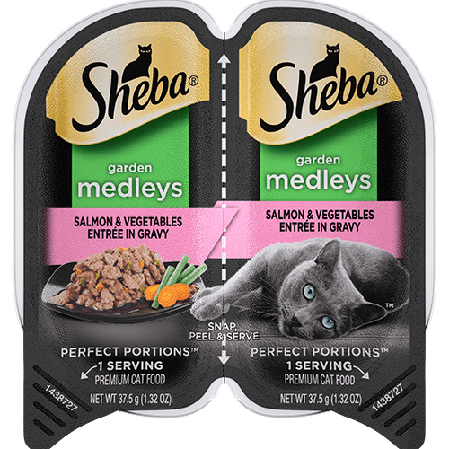 Sheba Garden Medleys Salmon & Vegetables Entrée In Gravy Wet Cat Food