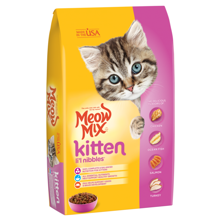 Meow Mix Kitten Li’l Nibbles Chicken, Ocean Fish, Salmon & Turkey Dry Cat Food