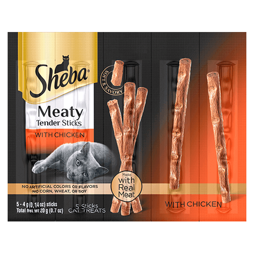 Sheba Meaty Tender Sticks Chicken Flavor Cat Treats