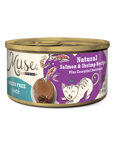 Muse Grain Free Paté Natural Salmon & Shrimp Recipe Wet Cat Food