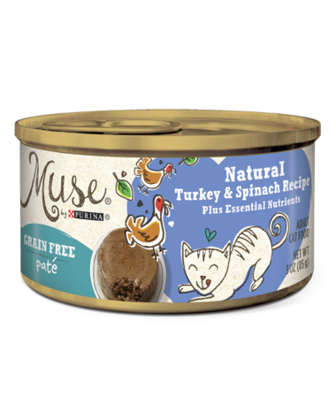Muse Grain Free Paté Natural Turkey & Spinach Recipe Wet Cat Food