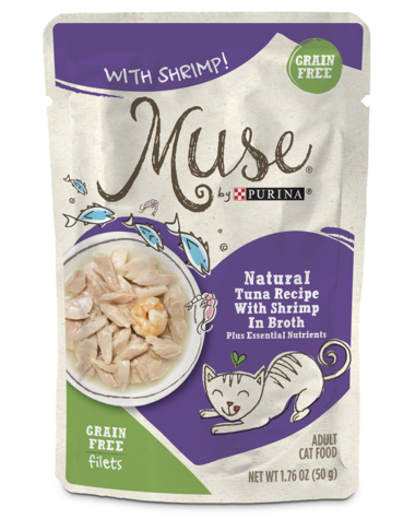 Muse Grain Free Filets Natural Tuna Recipe With Shrimp In Broth Wet Cat Food