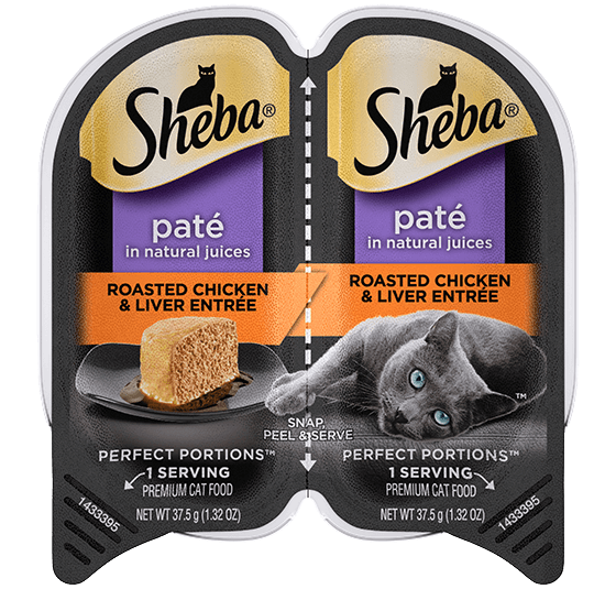 Sheba Paté Roasted Chicken & Liver Entrée Wet Cat Food